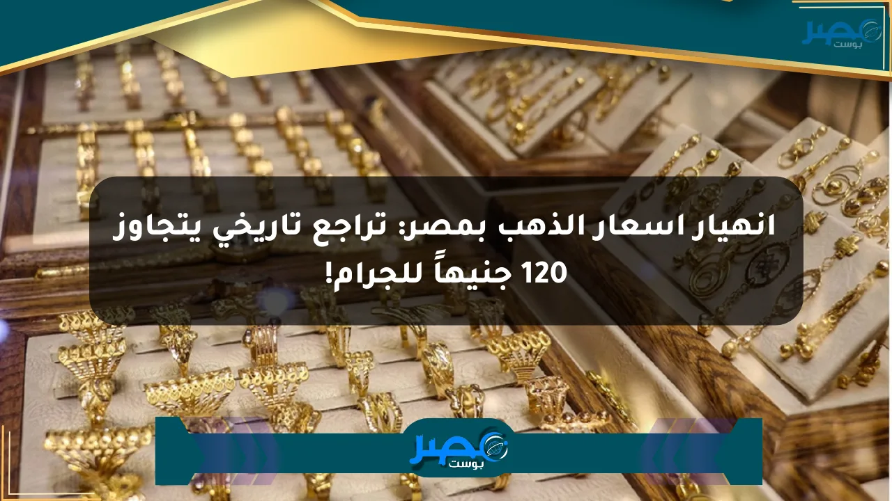 انهيار أسعار الذهب بمصر: تراجع تاريخي يتجاوز 120 جنيهاً للجرام! الان