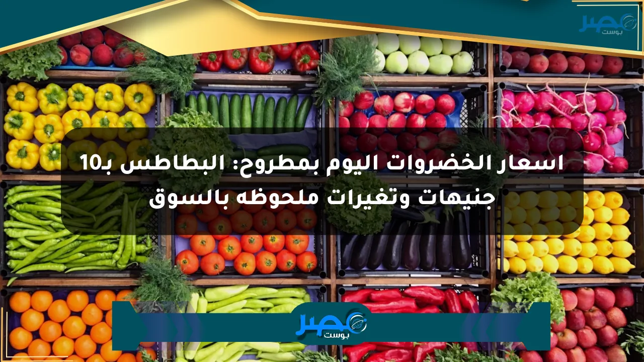 أسعار الخضروات اليوم بمطروح: البطاطس بـ10 جنيهات وتغيرات ملحوظة بالسوق الان