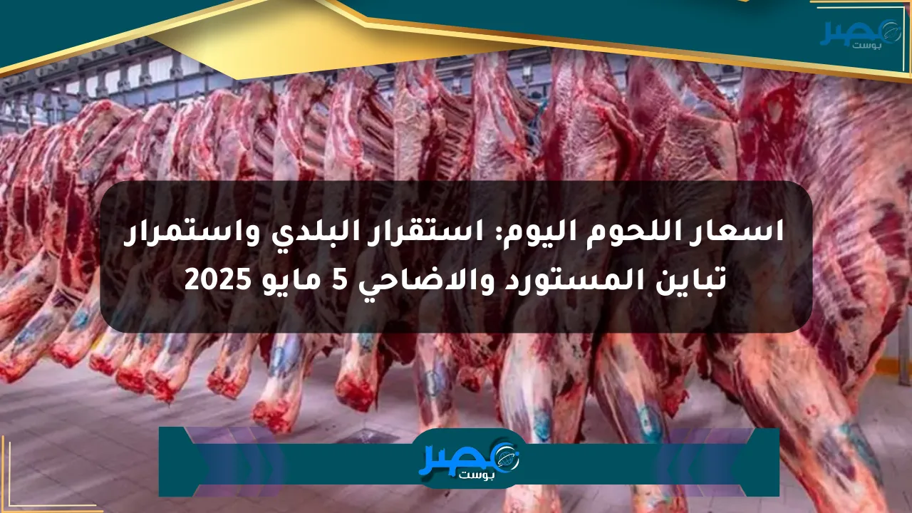 أسعار اللحوم اليوم: استقرار البلدي واستمرار تباين المستورد والأضاحي 5 مايو 2025 الان