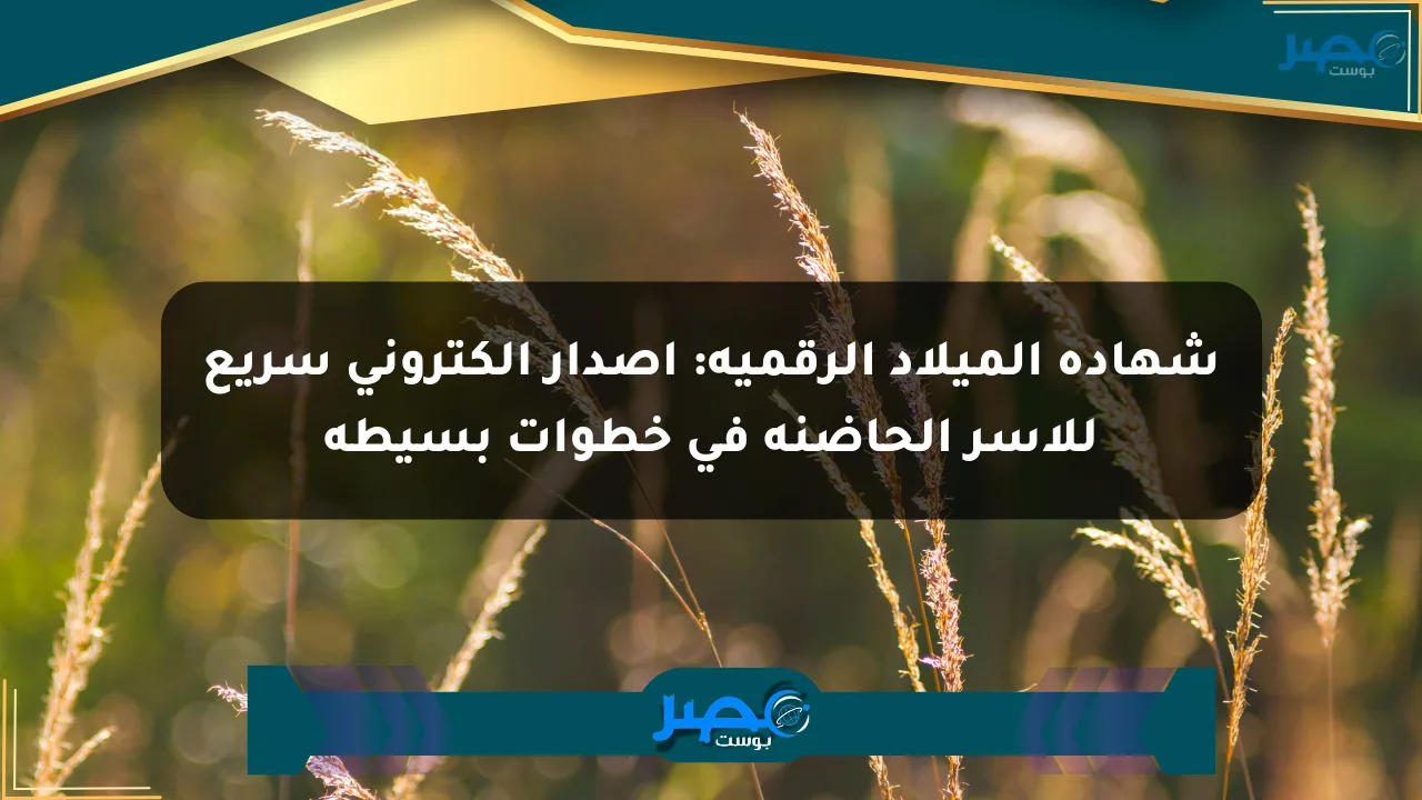 شهادة الميلاد الرقمية: إصدار إلكتروني سريع للأسر الحاضنة في خطوات بسيطة الان