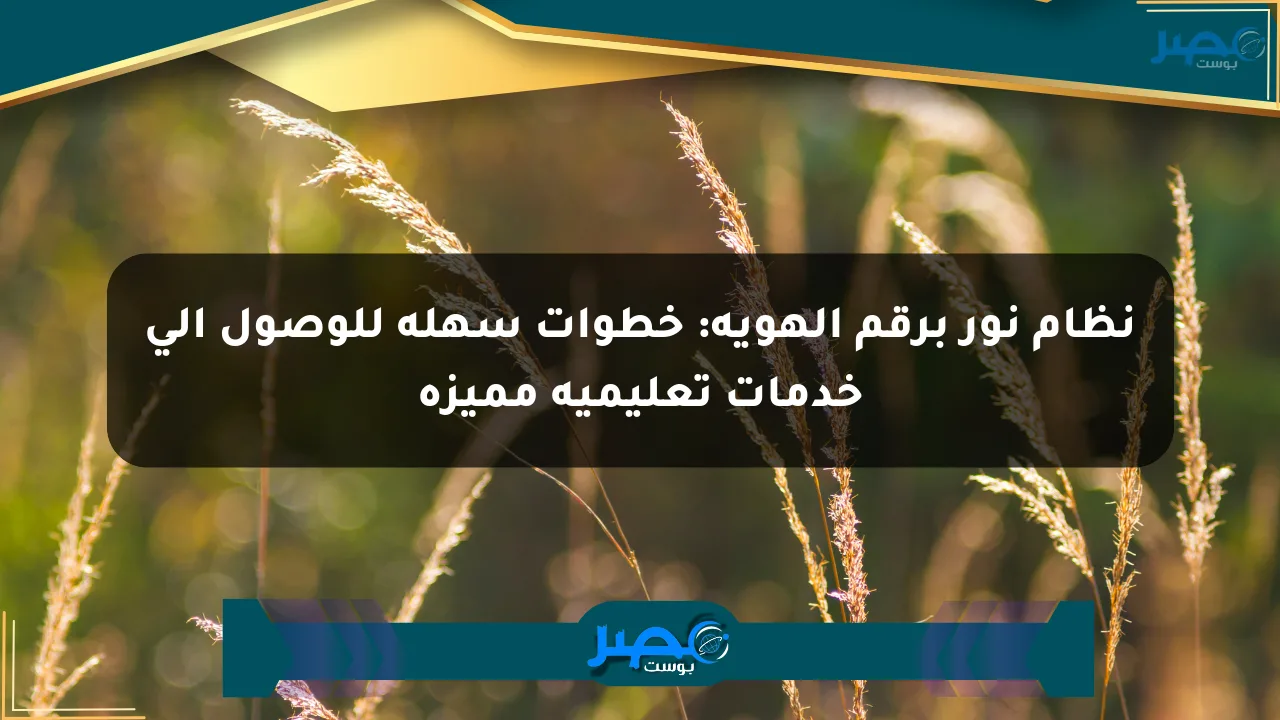 نظام نور برقم الهوية: خطوات سهلة للوصول إلى خدمات تعليمية مميزة الان